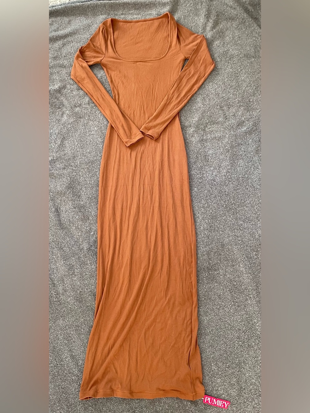 Long Sleeve Maxi Dress in Rust